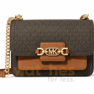 Michael Kors Large Heather Logo Shoulder Bag For Women’s -BROWN & ACORN (Size: W:6.99cm H:15.24cm D:23.50cm) 30S2G7HL3B
