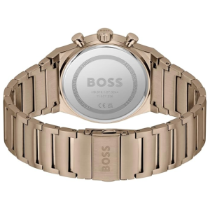 Alternative view of Hugo Boss Men’s Chronograph Quartz Beige Gold Stainless Steel Olive Green Dial 44mm Watch 1514222