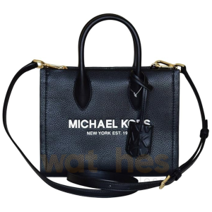 Michael Kors Mirella Shopper Crossbody Leather Bag For Women’s -Black (Size: W9.53cm H19.69cm D23.50cm) 35S2G7ZC5L