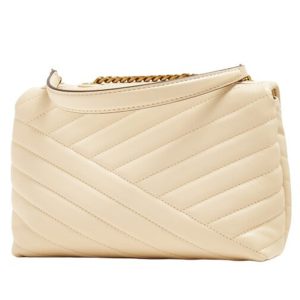 Alternative view of Tory Burch Small Kira Chevron Convertible Shoulder Bag -Cream (Size: H 15cm L 22.5cm D 8cm) 90452-022