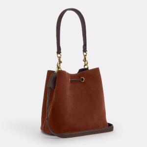 Alternative view of Coach Rowan Bucket Compact Drawstring Leather Crossbody Bag (Size: L21.6cm H21.6cm W14.0cm) CCC78
