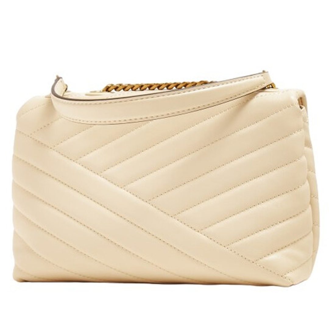 Tory Burch Small Kira Chevron Convertible Shoulder Bag -Cream (Size: H 15cm L 22.5cm D 8cm) 90452-022 - Image 2