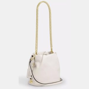 Alternative view of Coach Faye Mini Drawstring Bag For Women’s -Gold & Chalk (Size: W10.80cm, H15.24cm, D17.78cm) CDB67