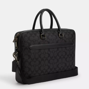 Alternative view of Coach Men’s Ethan Slim Brief in Signature Canvas Sleek Business Laptop Briefcase Bag (Size: L38.1cm, H26.7cm, W5.7cm) CR270s