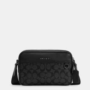Coach Unisex Graham Crossbody Bag In Signature Canvas (Size: L 22.9cm, H 15.2cm, W 7.0cm) C4149