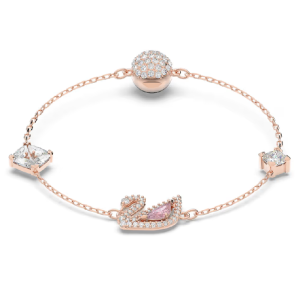 Swarovski Women’s Swan Bracelet Swan Pink Rose Gold-Tone Plated 5472271
