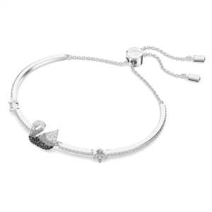 Alternative view of Swarovski Women’s Swan Bracelet Swan Black Rhodium Plated 5614119