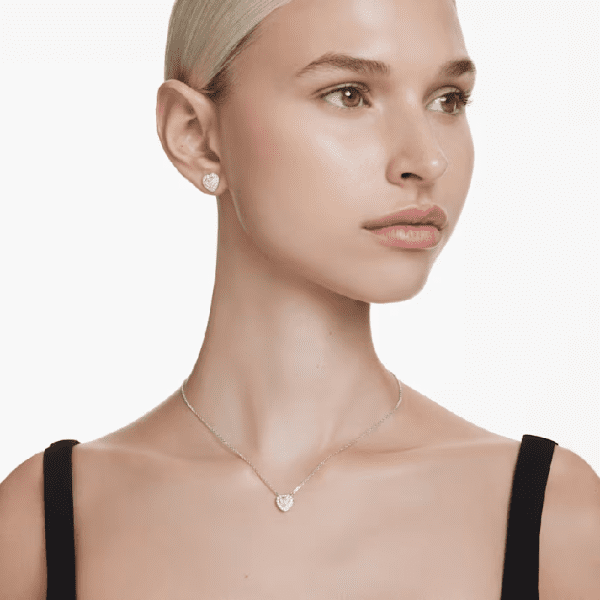 Swarovski Women’s Ariana Grande x Swarovski Pendant Mixed Cuts Heart White Rhodium Plated 5720852 - Image 2