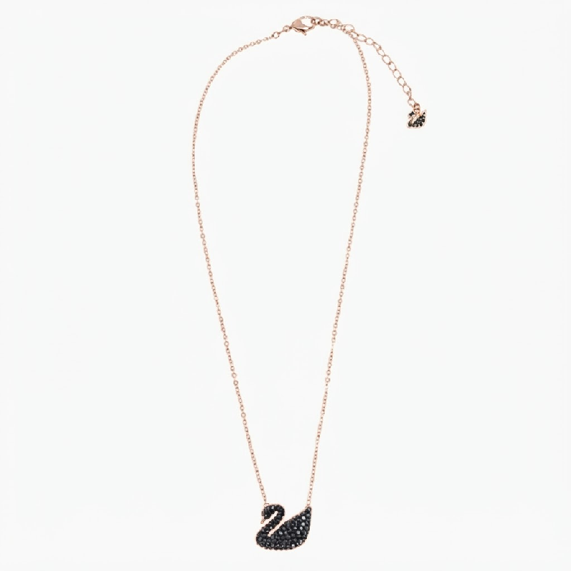 Swarovski Women’s Iconic Swan Pendant Swan Black Rhodium Plated 5347329 - Image 2
