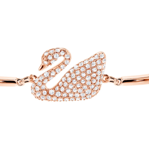 Alternative view of Swarovski Jewelry Women’s Swan White Crystal Bangle Plated Elegant 5142752