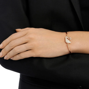 Swarovski Jewelry Women’s Swan White Crystal Bangle Plated Elegant 5142752 - Image 3