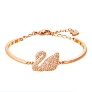 Swarovski Jewelry Women’s Swan White Crystal Bangle Plated Elegant 5142752