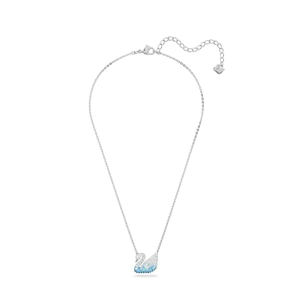 Alternative view of Swarovski Iconic Swan Pendant, Small, Multi-Colored Rhodium Plating 5512095