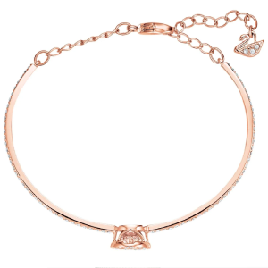 Alternative view of Swarovski Women’s Sparkling Dance Bangle Round Cut White Rose Gold-Tone Plated 5497483