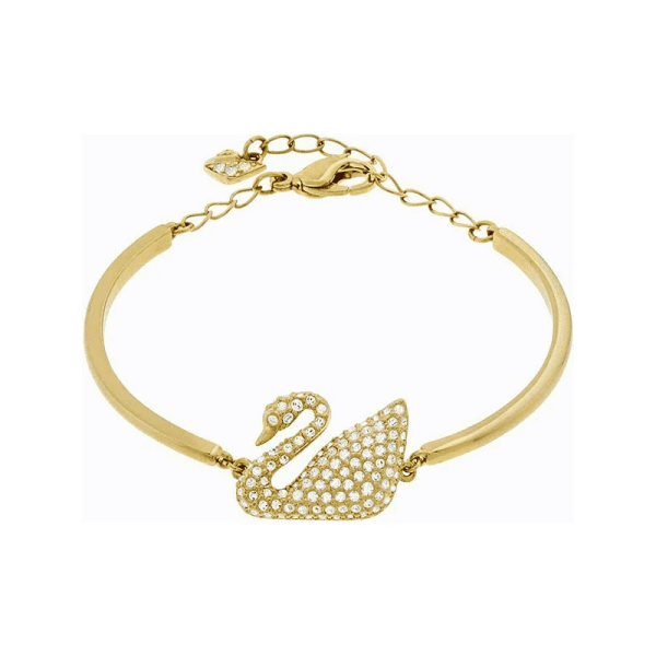 Swarovski Women’s Swan Gold-Plated Crystal Bangle 5083133