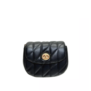 Coach Turnlock Mini Card Case in Leather – Chain Bag (Size: L 12.1cm, H 9.5cm, W 5.7cm) CZ018