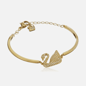 Alternative view of Swarovski Women’s Swan Gold-Plated Crystal Bangle 5083133