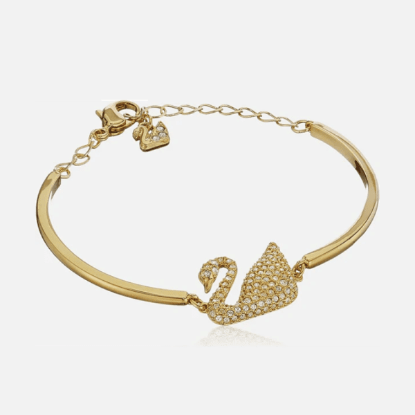 Swarovski Women’s Swan Gold-Plated Crystal Bangle 5083133 - Image 2