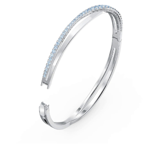 Alternative view of Swarovski Women’s Twist Rows Bracelet Blue and Silver Tone 5582810