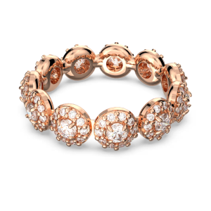Swarovski Women’s Una Angelic Ring Round Cut Rose Gold-Tone Plated 5636274