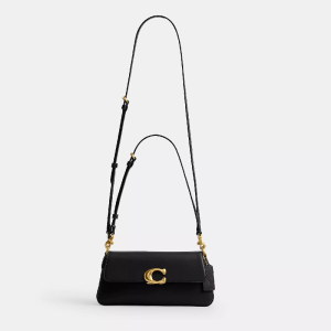 Coach Jet Shoulder Black Bag (Size: L 24.8cm, H 11.4cm, W 5.1cm) CAM16-2