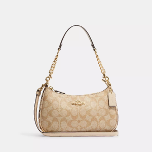 Coach Teri Shoulder Bag In Signature Canvas (Size: L 24.1cm, H 15.2cm, W 7.6cm) CC323