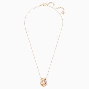 Alternative view of Swarovski Women’s Further Pendant Small White Rose Gold Plating 5240525