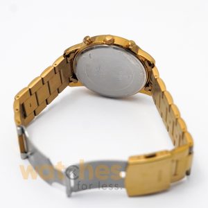 Guess Men’s Quartz Gold Stainless Steel Black Dial 40mm Watch W1309G2 (Shelf Leftover)