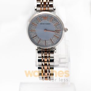 Emporio Armani Women’s Quartz Two-tone Stainless Steel Blue Dial 32mm Watch AR11594 Shelf Leftover