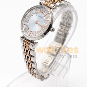 Emporio Armani Women’s Quartz Two-tone Stainless Steel Blue Dial 32mm Watch AR11594 Shelf Leftover