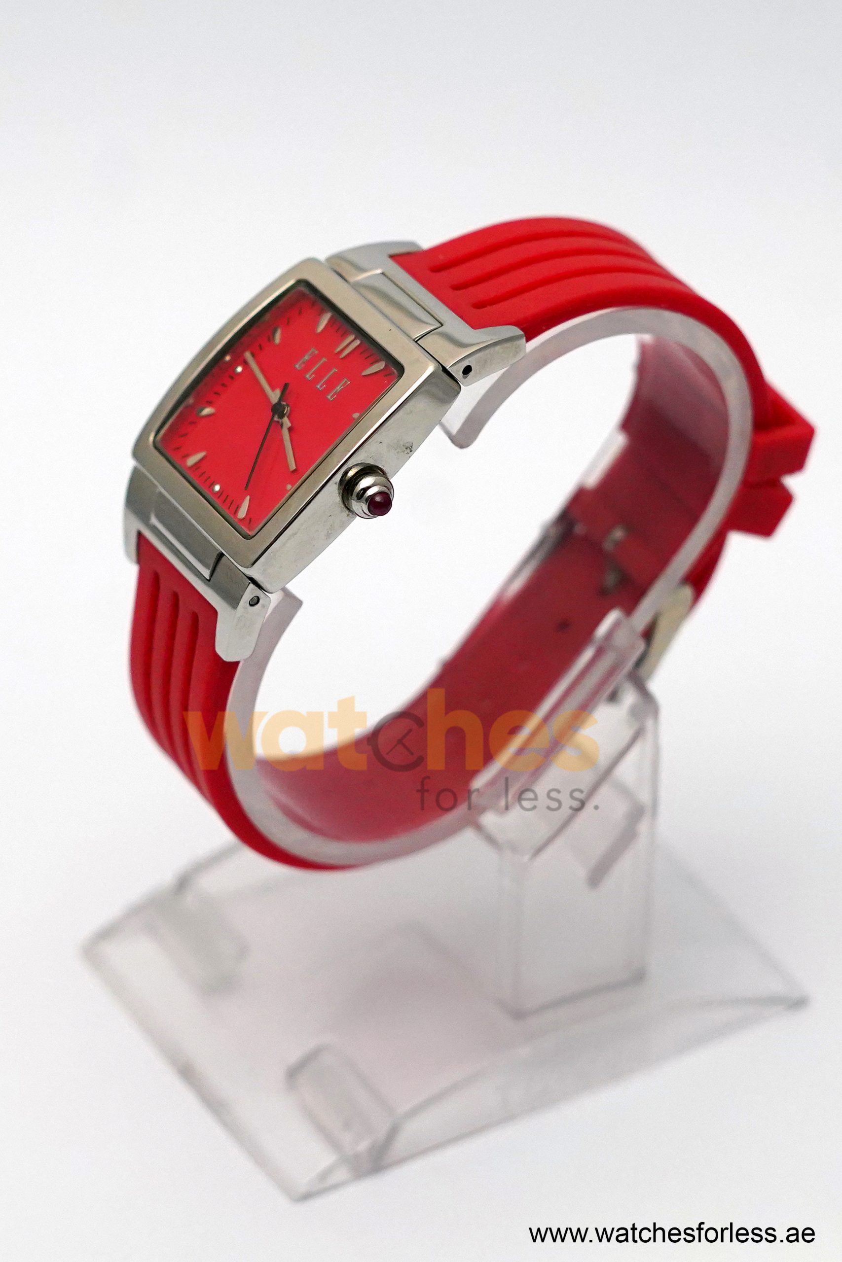 Elle Women’s Quartz Red Silicone Strap Red Dial 29mm Watch EL20053P04N (Shelf Leftover) - Image 4