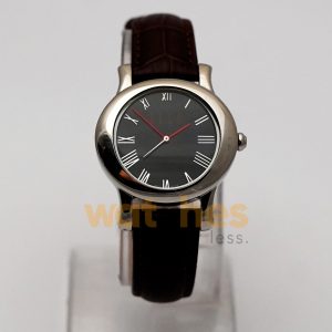 Elle Women’s Quartz Dark Brown Leather Strap Black Dial 38mm Watch EL20030S02N (Shelf Leftover)