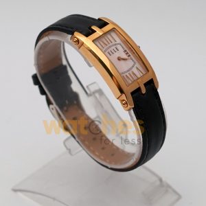 Elle Women’s Quartz Black Leather Strap Pink Mother Of Pearl Dial 23mm Watch EL20051SO3N (Shelf Leftover) - Image 5