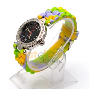Tommy Hilfiger Women’s Quartz Multi-Color Silicone Strap Black Dial 37mm Watch 1780771 (Shelf Leftover)