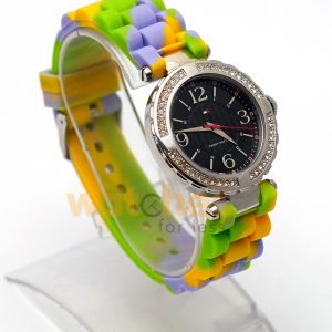 Tommy Hilfiger Women’s Quartz Multi-Color Silicone Strap Black Dial 37mm Watch 1780771 (Shelf Leftover) - Image 6