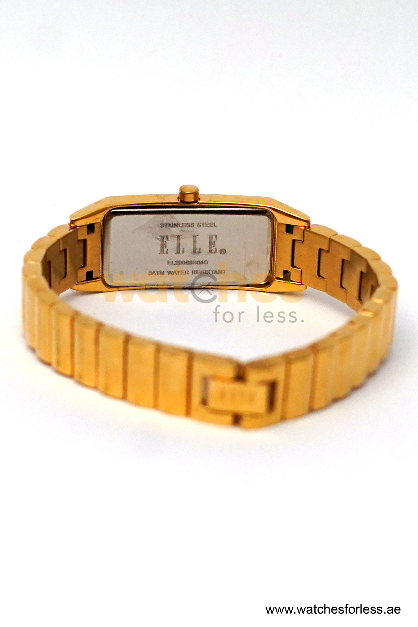 Elle Women’s Quartz Gold Stainless Steel Gold Dial 19mm Watch EL20086B04C (Shelf Leftover) - Image 5