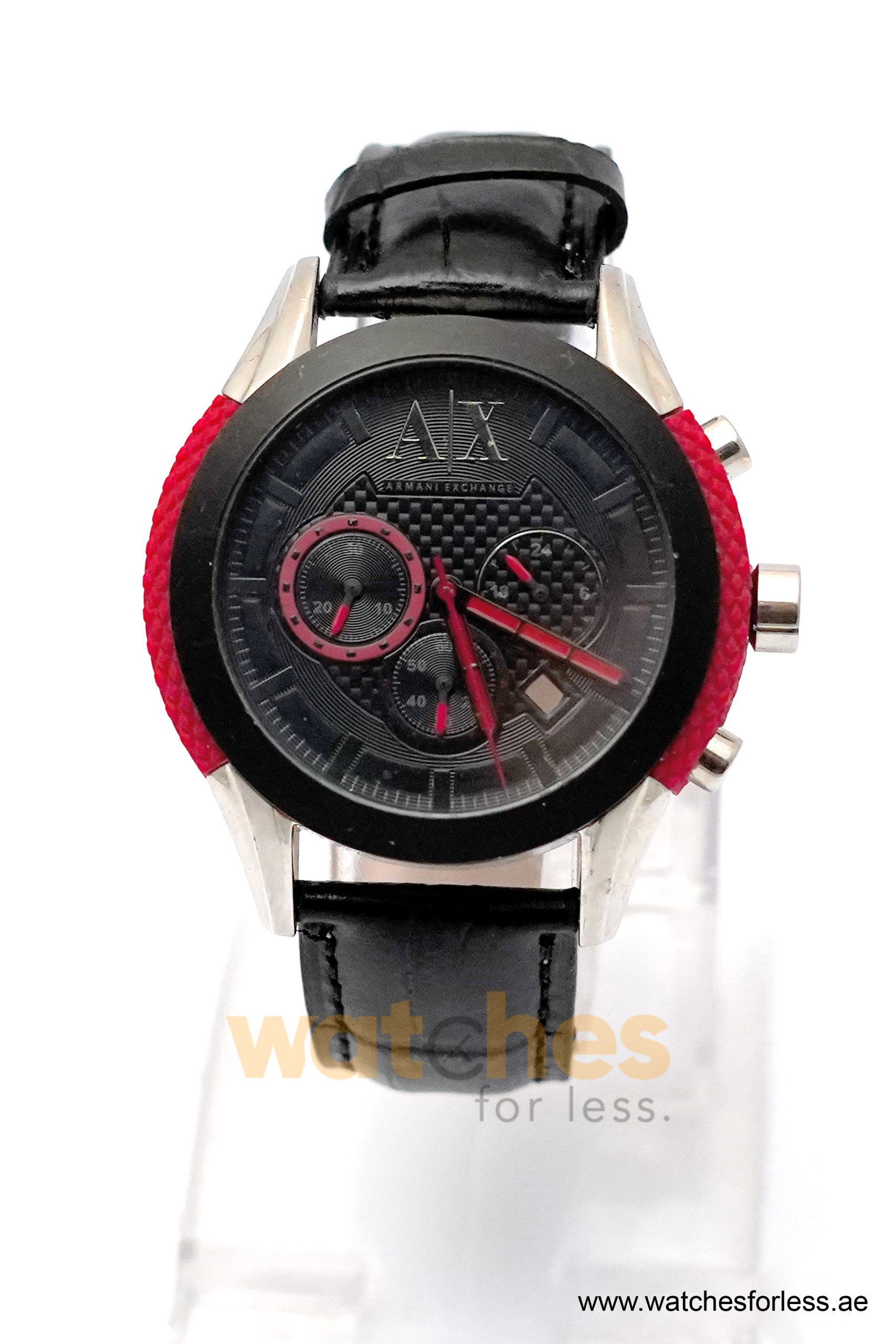 Armani Exchange Men’s Quartz Black Leather Strap Black Dial 47mm Watch AX1211/3 (Shelf Leftover) - Image 2
