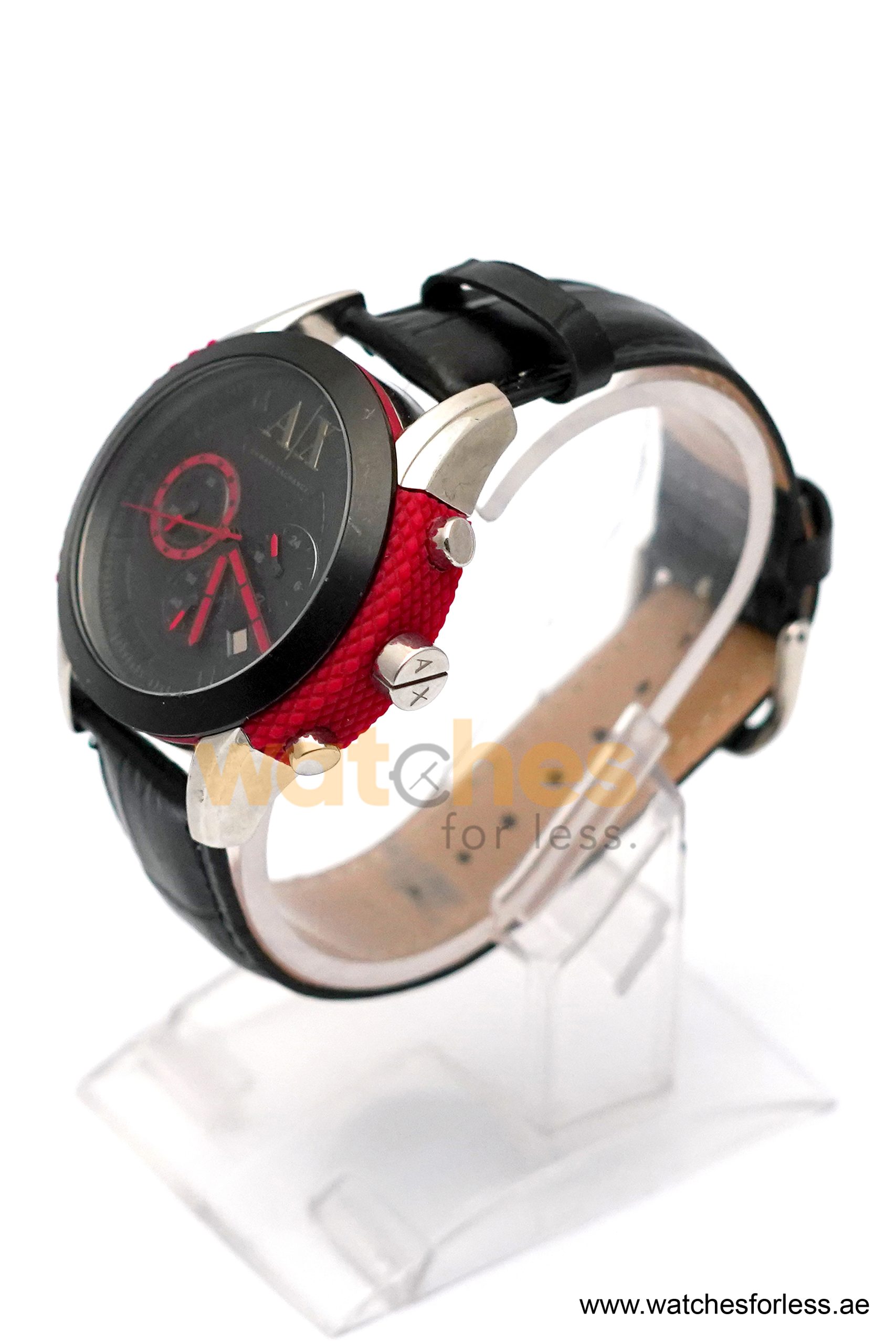 Armani Exchange Men’s Quartz Black Leather Strap Black Dial 47mm Watch AX1211/3 (Shelf Leftover) - Image 6