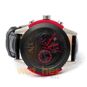 Armani Exchange Men’s Quartz Black Leather Strap Black Dial 47mm Watch AX1211/3 (Shelf Leftover) - Image 3