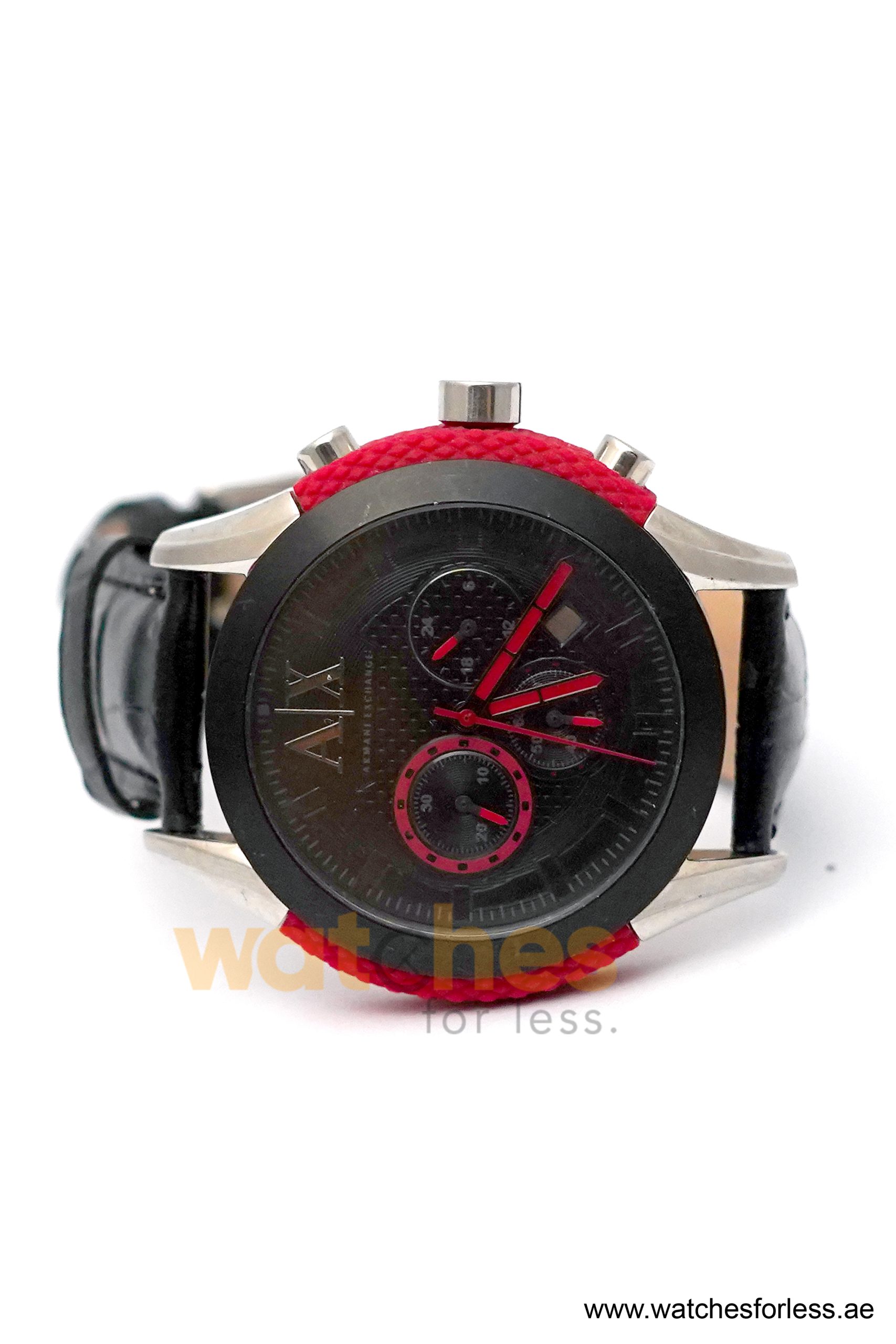 Armani Exchange Men’s Quartz Black Leather Strap Black Dial 47mm Watch AX1211/3 (Shelf Leftover) - Image 3