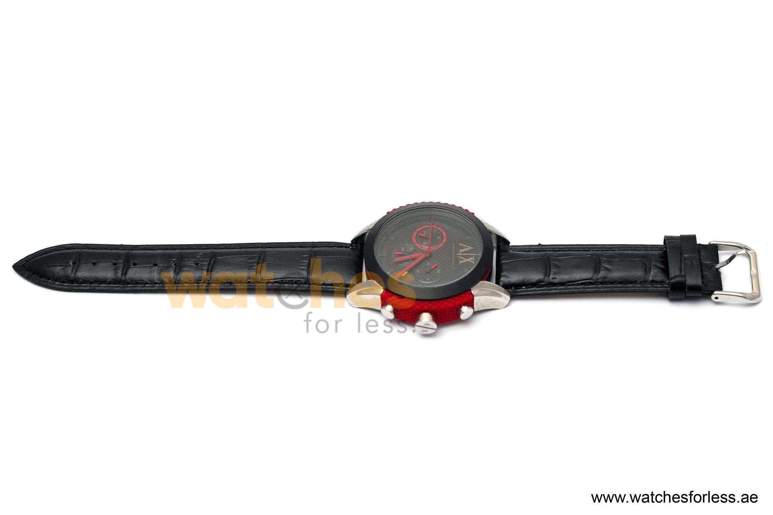 Armani Exchange Men’s Quartz Black Leather Strap Black Dial 47mm Watch AX1211/3 (Shelf Leftover) - Image 4