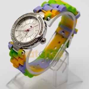 Tommy Hilfiger Women’s Quartz Multi-Color Silicone Strap Silver Dial 37mm Watch 1780770 (Shelf Leftover) - Image 4