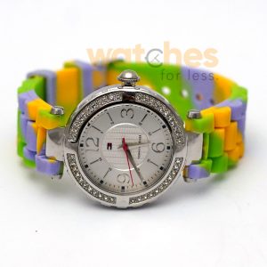 Alternative view of Tommy Hilfiger Women’s Quartz Multi-Color Silicone Strap Silver Dial 37mm Watch 1780770 (Shelf Leftover)