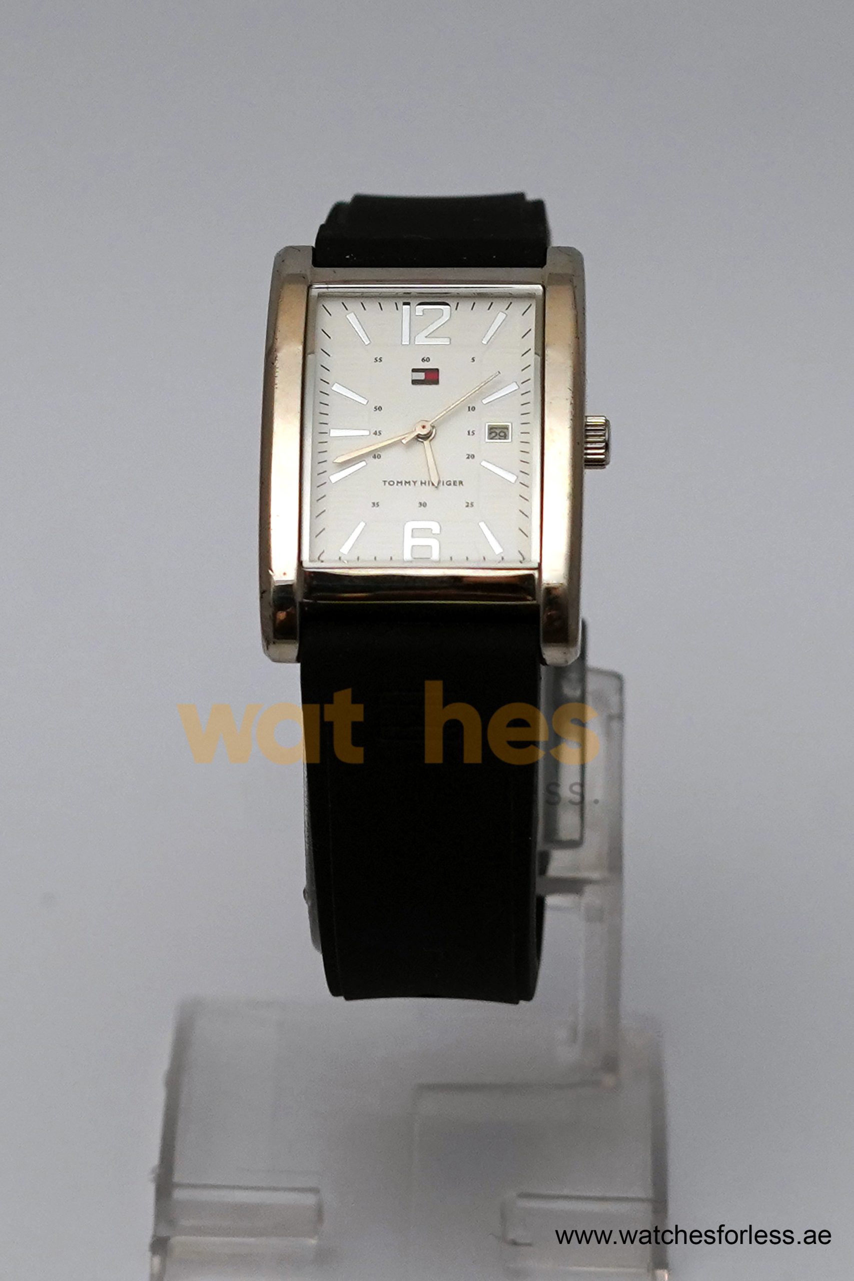 Tommy Hilfiger Men’s Quartz Black Silicone Strap White Dial 30mm Watch 1710277 (Shelf Leftover) - Image 3