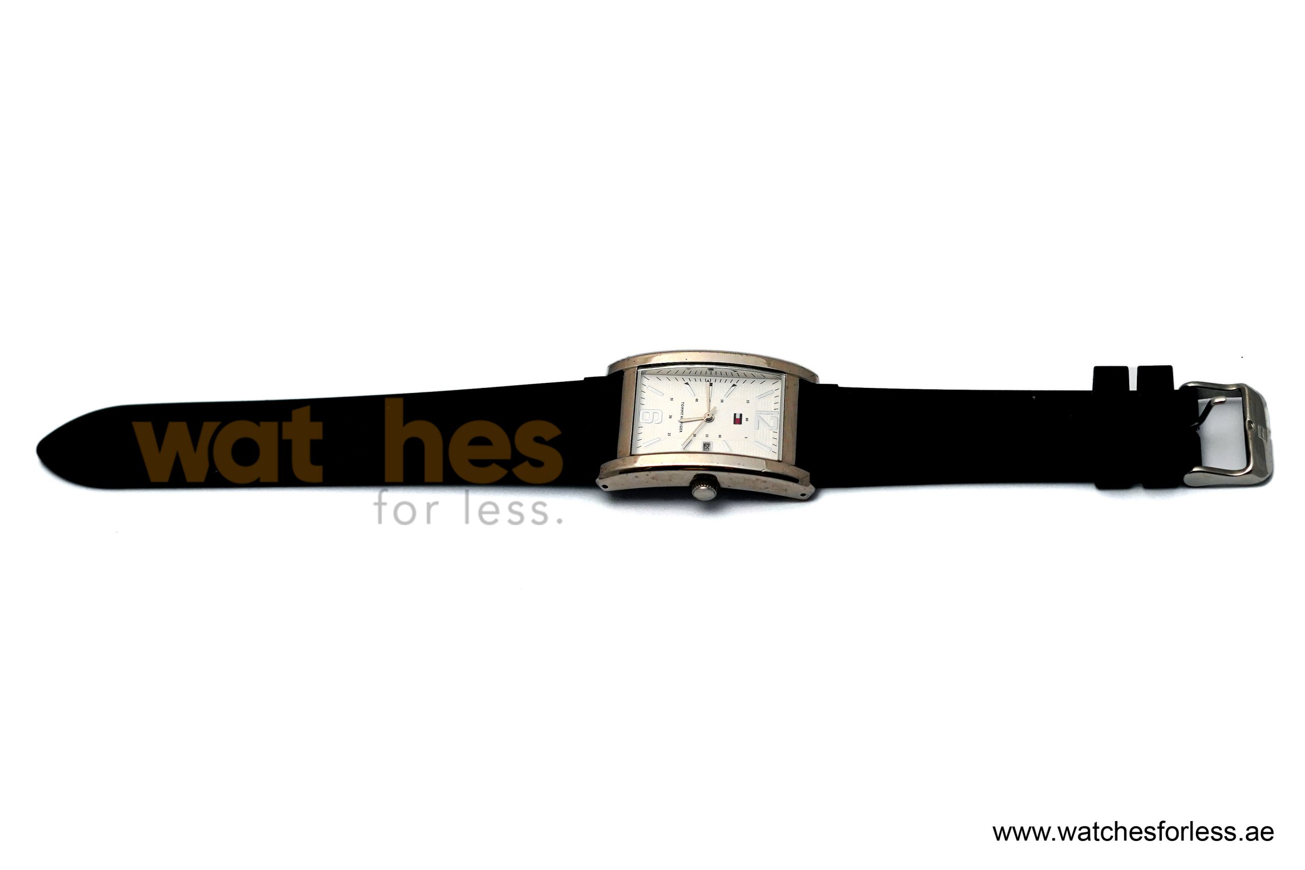 Tommy Hilfiger Men’s Quartz Black Silicone Strap White Dial 30mm Watch 1710277 (Shelf Leftover) - Image 4