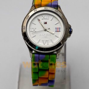 Alternative view of Tommy Hilfiger Women’s Quartz Multi-Color Silicone Strap White Dial 40mm Watch 17928690 (Shelf Leftover)