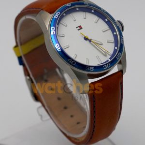 Tommy Hilfiger Men’s Quartz Brown Leather Strap Silver Dial 42mm Watch 1790928 (Shelf Leftover) - Image 3