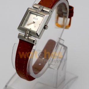 Elle Women’s Quartz Camel Brown Leather Strap Silver Sunray Dial 22mm Watch EL20021S05C (Shelf Leftover) - Image 5