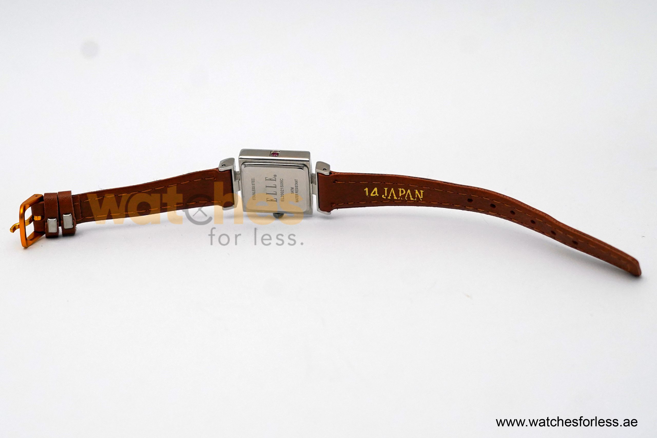 Elle Women’s Quartz Camel Brown Leather Strap Silver Sunray Dial 22mm Watch EL20021S05C (Shelf Leftover) - Image 8
