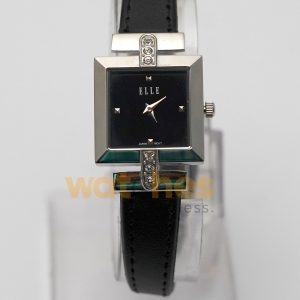 Elle Women’s Quartz Black Leather Strap Black Dial 25mm Watch EL20028S01 (Shelf Leftover)